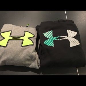 Two Under armour hooded sweatshirt